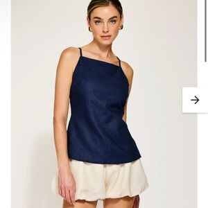 Line & Dot NWT Eline Apron Top Navy Small